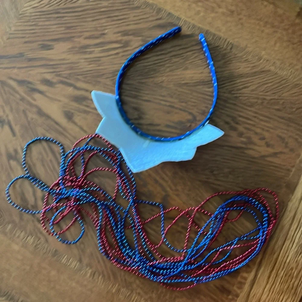Patriotic headband with 8 necklaces